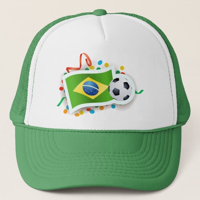 Boné Brasil, design de futebol (Frente)
