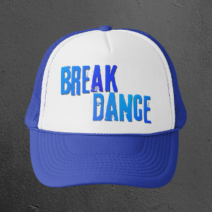 Boné breakdance azul néon