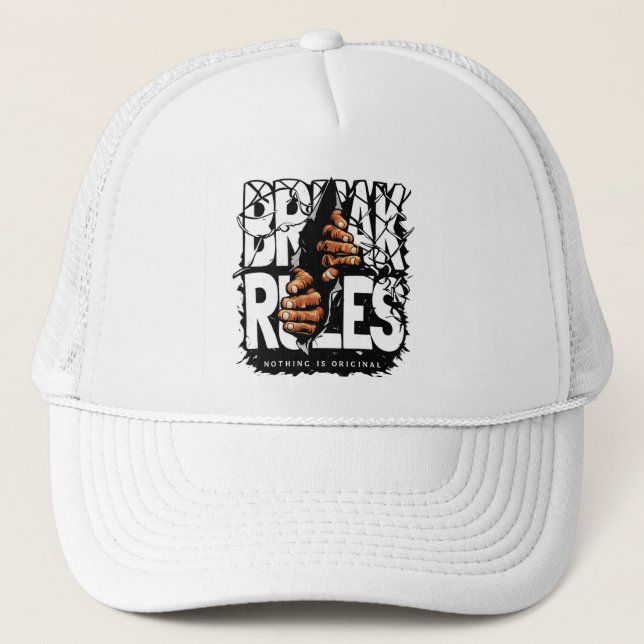 Boné Breaking Rules Street Art Cap – Urban Rebel Style  (Frente)