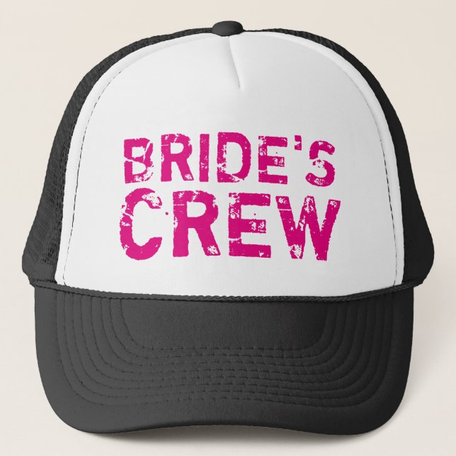Boné BRIDES CREW chapéu de caminhoneiro festa de soltei (Frente)