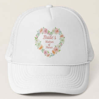 Boné Brides Matron of Honor Flower Heart Wreath