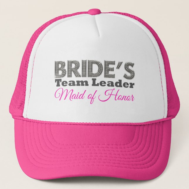 Boné Bride's team leader maid of honor (Frente)