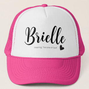 Boné Brielle Name Significa Mínimo Script Moderno de Cr