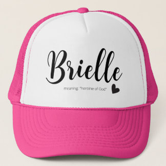 Boné Brielle Name Significa Mínimo Script Moderno de Cr