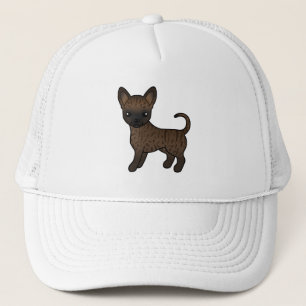 Boné Brindle Smooth Casaco Chihuahua Cute Cartoon Dog