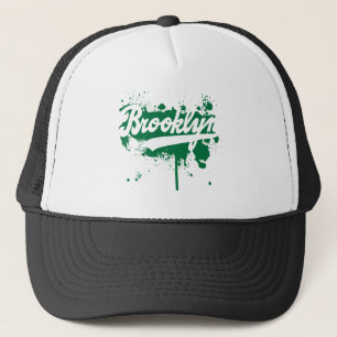 Boné Brooklyn pintou o chapéu verde