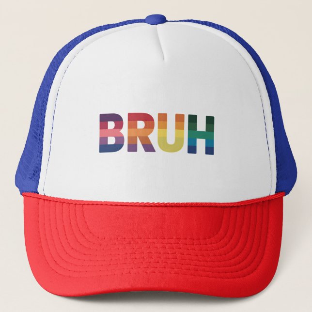 Boné Bruh Meme Dito Engraçado Cumprimento de Irmão Orgu (Frente)