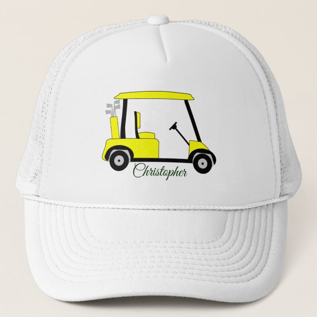 Boné Buggy de Golf Amarelo (Frente)