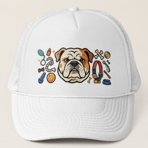 Boné Buldogue Fofo com Design de Brinquedos para Cachor