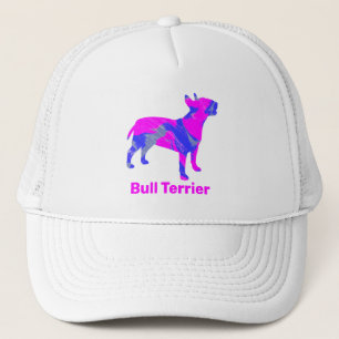 Boné Bull Terrier English Dog Cute Pink Silhout
