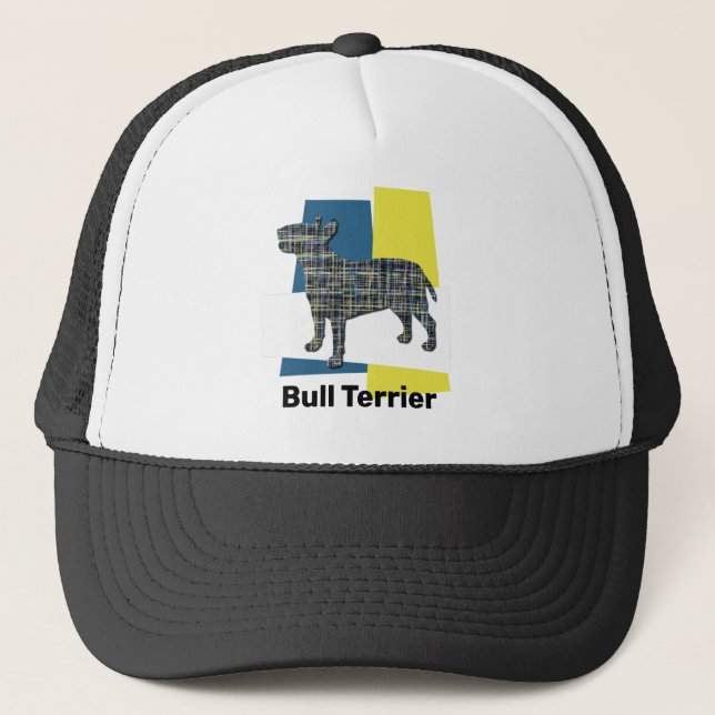 Boné Bull Terrier English Dog Silhouolor Grid (Frente)