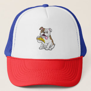 Boné Bulldog com pizza