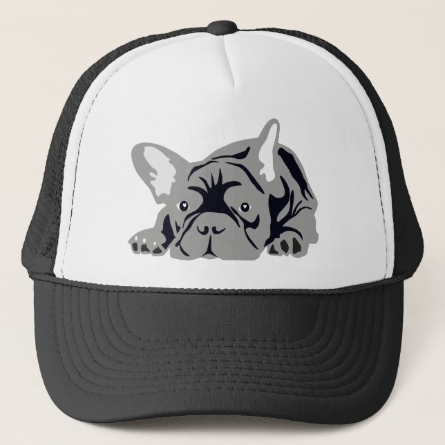 Boné Bulldog Francês cinza (Frente)