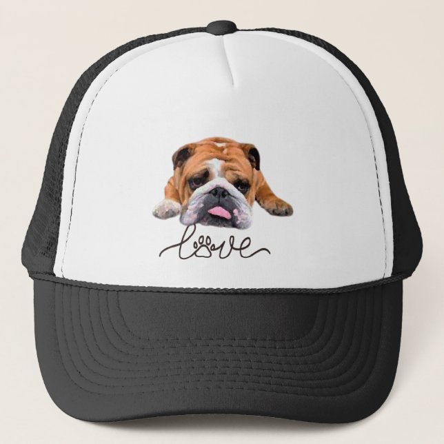 Boné Bulldog,ilustração T-Shirt (Frente)