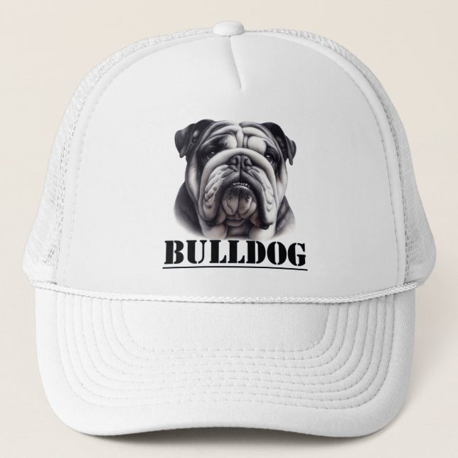Boné Bulldog preto e branco (Frente)