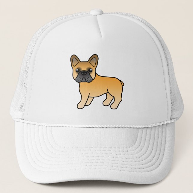 Boné Bulldogue Francês cor de cervo Desenho animado fof (Frente)