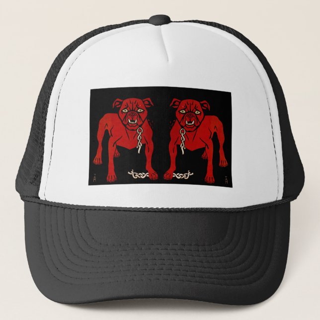 Boné Bulldogue Vermelho  (Frente)