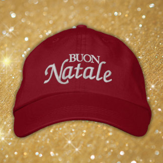 Boné Buon Natale Embroidered Italian Christmas