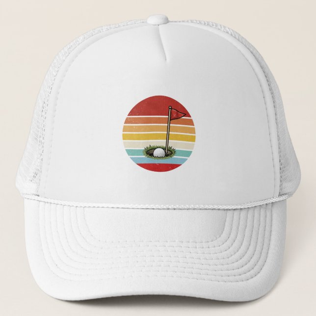 Boné Buraco de Bola de Golfe Vintage (Frente)