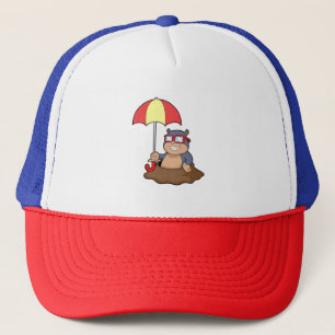 Boné Buraco na chuva com guarda-chuva