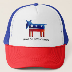 Boné Burro Democrata Nome ou Mensagem Personalizada