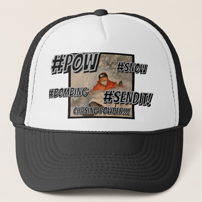 Boné Buscando Hashtag Hat em Pó (Frente)