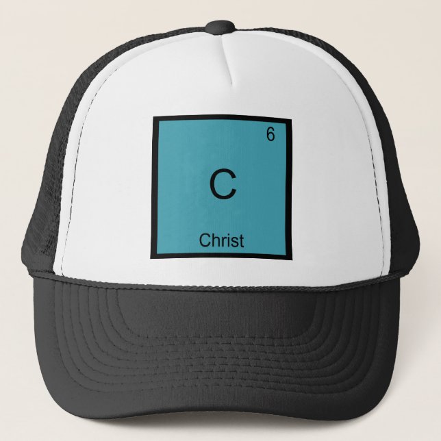 Boné C - Cristo Jesus Camiseta Símbolo Elemento Químico (Frente)