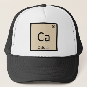 Boné Ca - Química do Pão Ciabatta Tabela Periódica