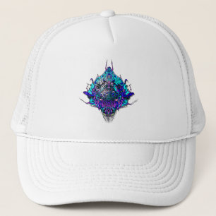 Boné Cabeça de alienígena - azul e roxo