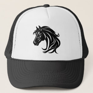 Boné Cabeça de Cavalo Preto Magnífico
