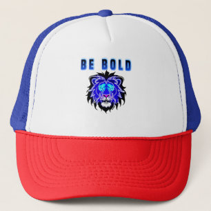 Boné Cabeça de Leão Azul Néon Brilhante