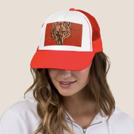 Boné Cabeça de Lobo em Vermelho  