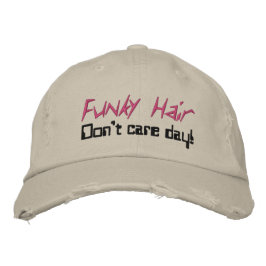 Boné Cabelo Funky Humor Coral Preto