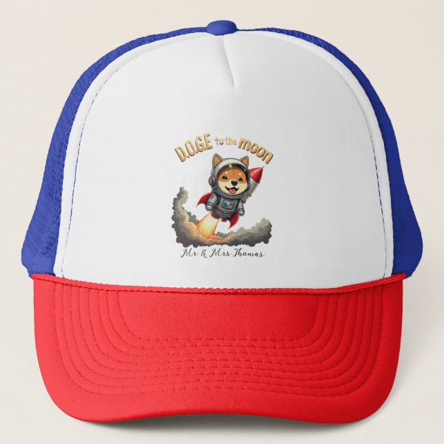 Boné Cachorro à Lua A Última Viagem de Dogecoin (Frente)