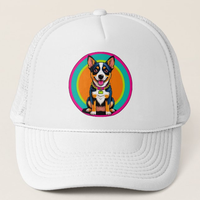 Boné Cachorro Animado Fofo com Coleira (Frente)