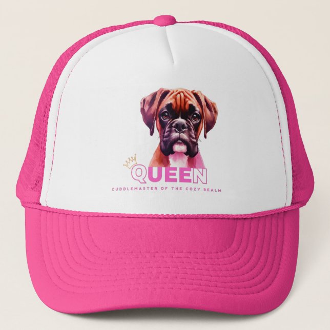 Boné Cachorro-Boxer: Queen Cuddle Master (Frente)