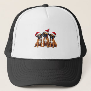 Boné Cachorro Boxer Suéter Feio Luz de Natal Xmas Pijam