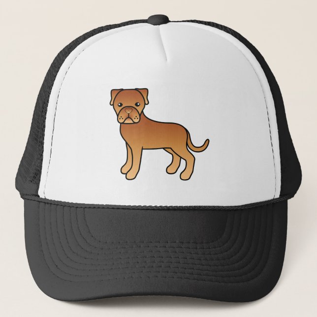 Boné Cachorro Cartoon Bordeaux Mastiff (Frente)