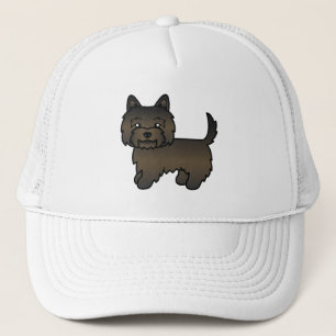 Boné Cachorro de Cartoon Cute do Cairn Terrier Negro