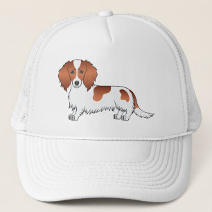 Boné Cachorro de Cartoon de Cabelo Longo Vermelho Pieba