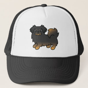 Boné Cachorro de Cartoon Negro E Tibetano
