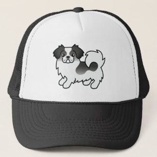 Boné Cachorro de Cartoon Negro Particolorido Tibetano-e