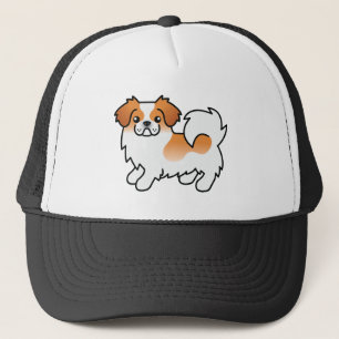 Boné Cachorro de Cartoon Toon Tibetano de cor vermelha