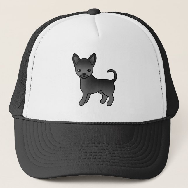 Boné Cachorro de desenho animado fofo Chihuahua de pelo (Frente)