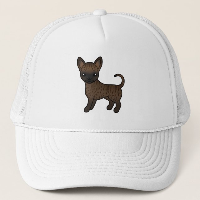 Boné Cachorro de desenho animado fofo Chihuahua de pelo (Frente)