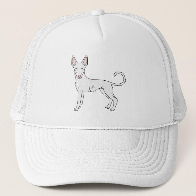 Boné Cachorro de desenho animado fofo da raça Podengo I (Frente)