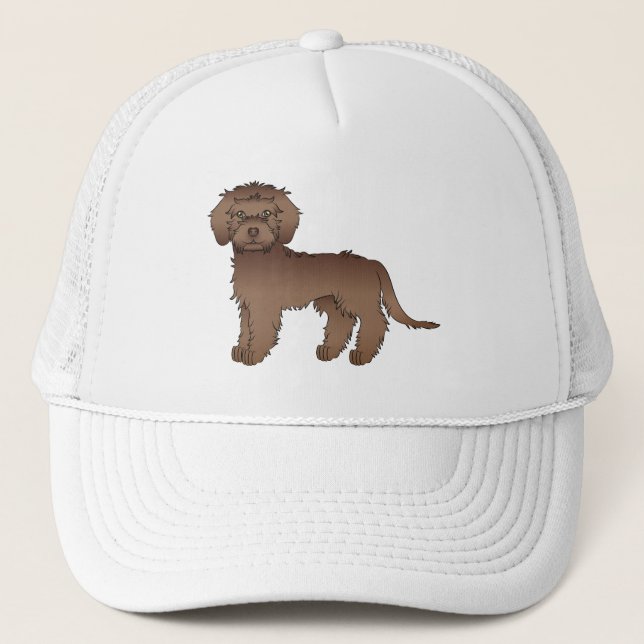 Boné Cachorro de desenho animado fofo Goldendoodle Mini (Frente)