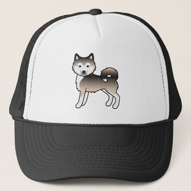 Boné Cachorro De Desenho Animado Fofo Malamute Alaskan  (Frente)