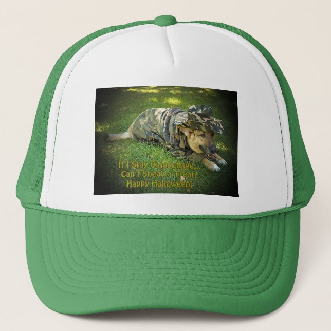 Boné Cachorro de Halloween em Camouflage (Frente)