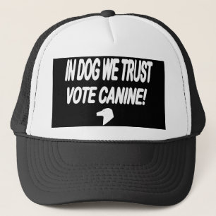 Boné Cachorro de Voto com Texto Branco